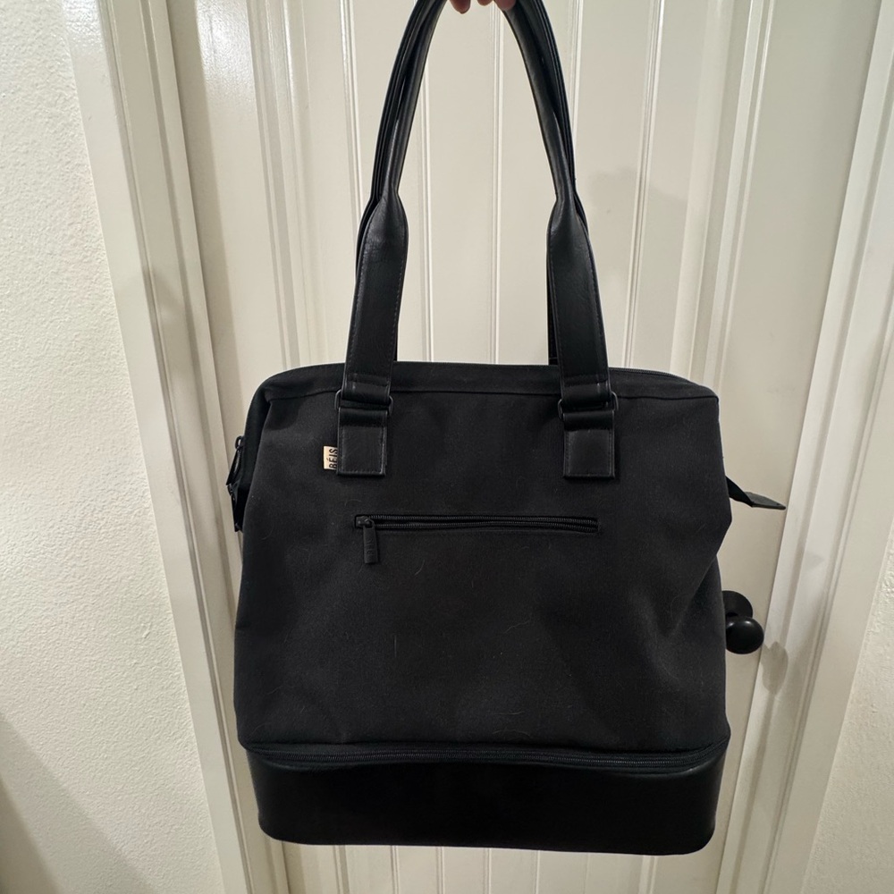 BEIS Black mini weekender bag